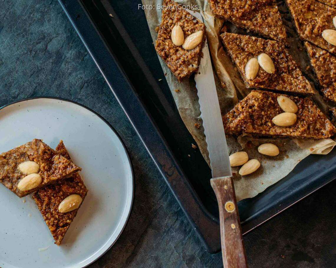 Vegetarisches Rezept: Nusslebkuchen vom Blech 3