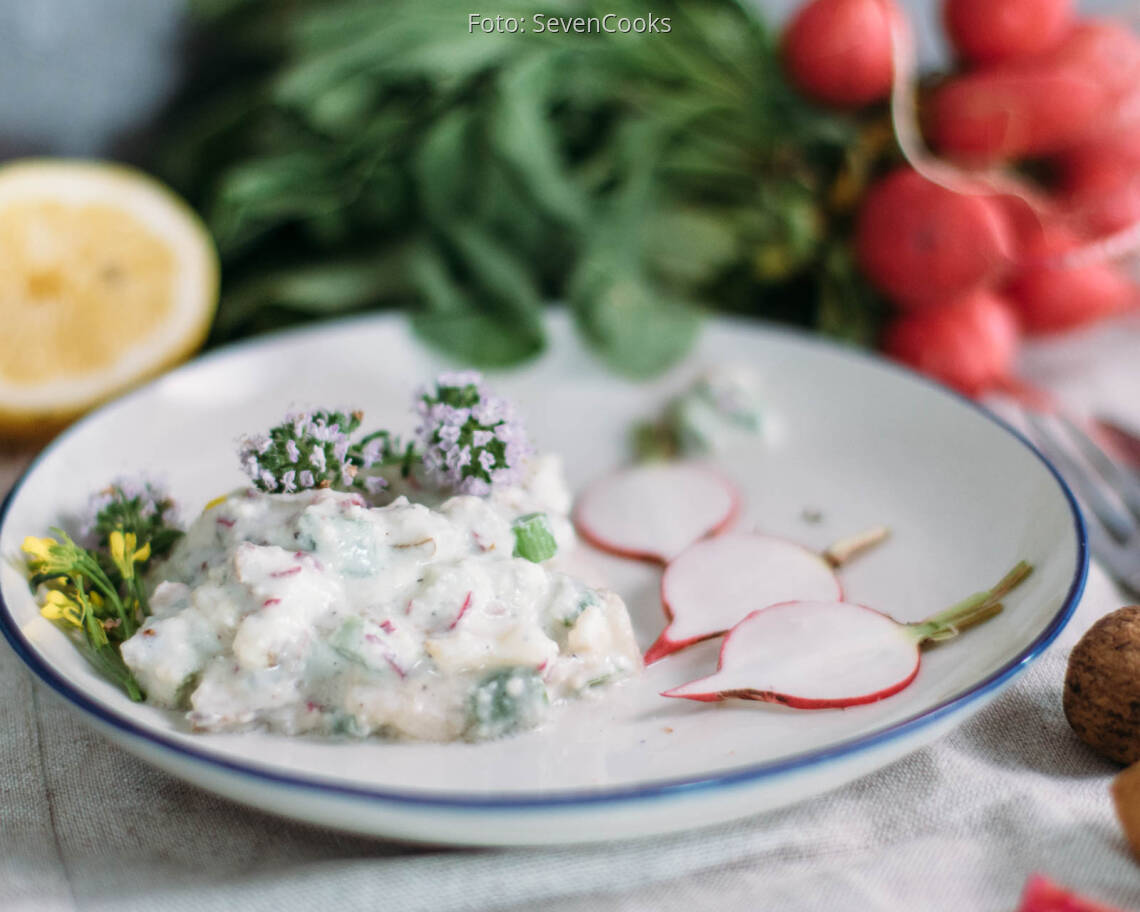 Vegetarisches Rezept: Obazda mit Roquefort, Birne und Walnuss_1