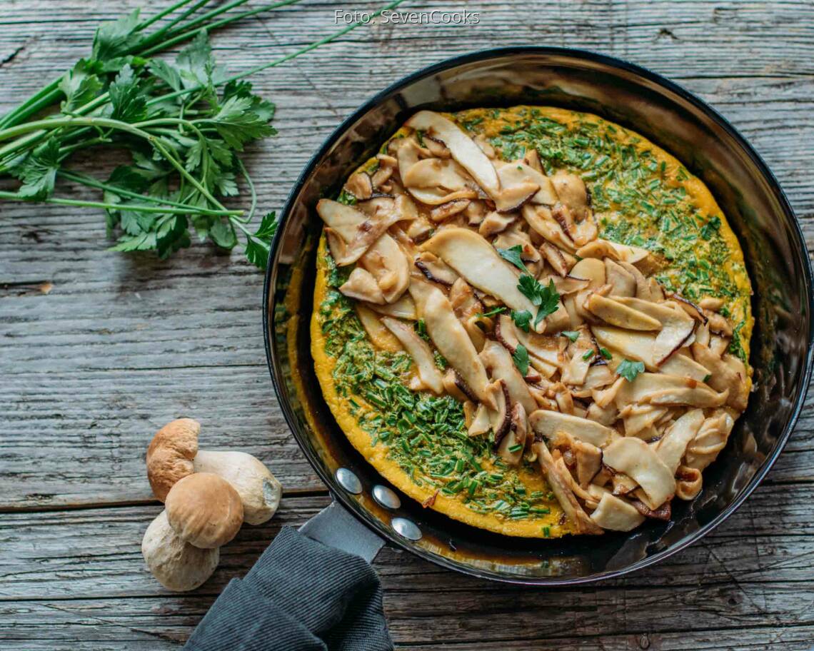 Vegetarisches Rezept: Omelett mit Steinpilzen_2