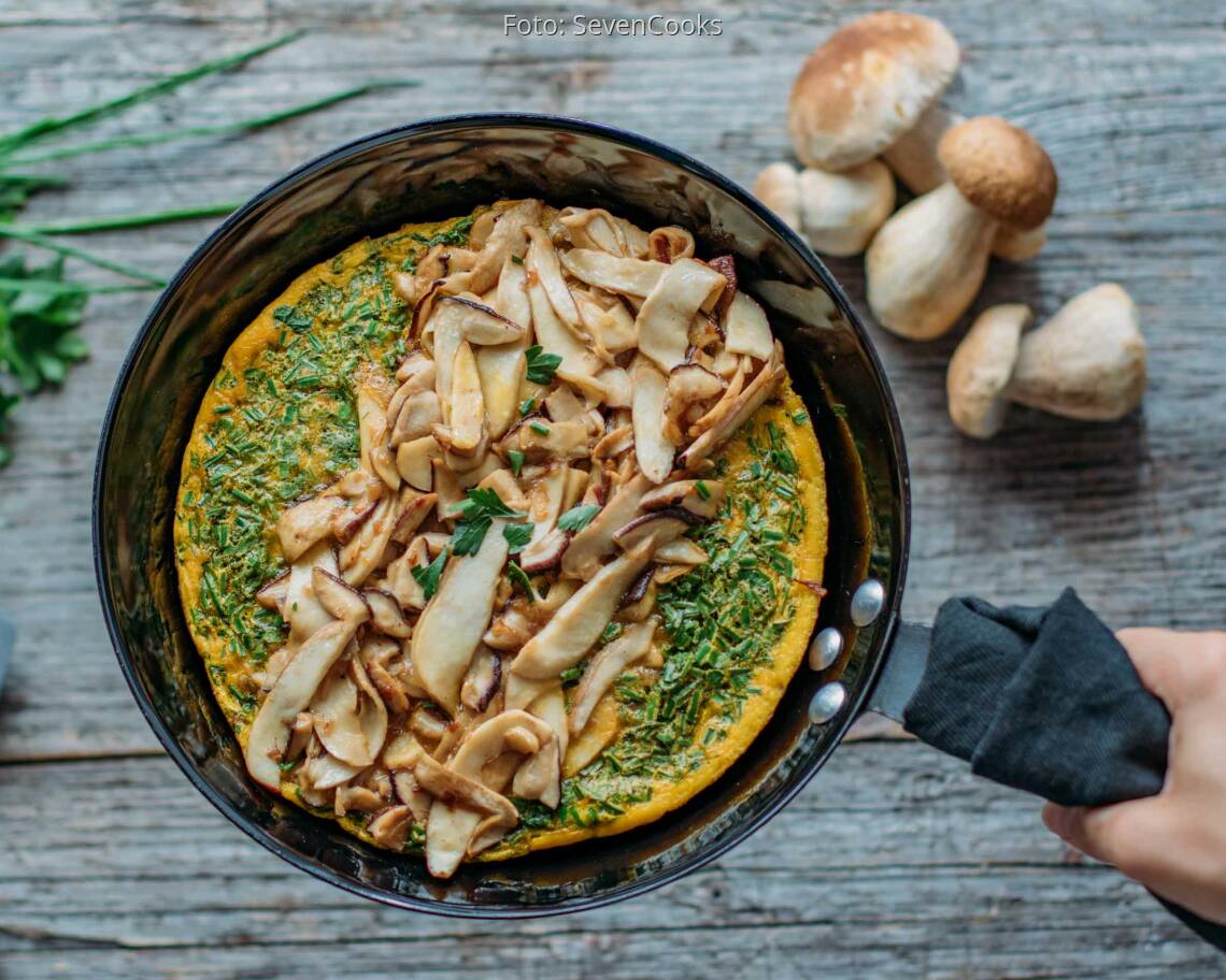 Vegetarisches Rezept: Omelett mit Steinpilzen_3
