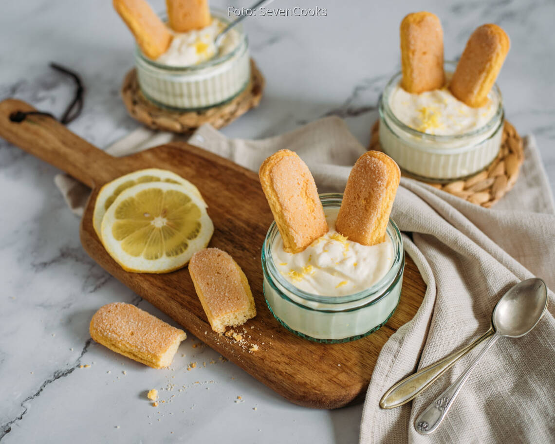 Vegetarisches Rezept: Osterhasen-Mousse mit Zitrone