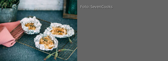 Rezeptbild für "Panierter Feta mit Lavendel"