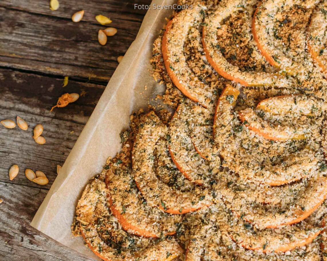 Vegetarisches Rezept: Panierter Hokkaido-Kürbis_2