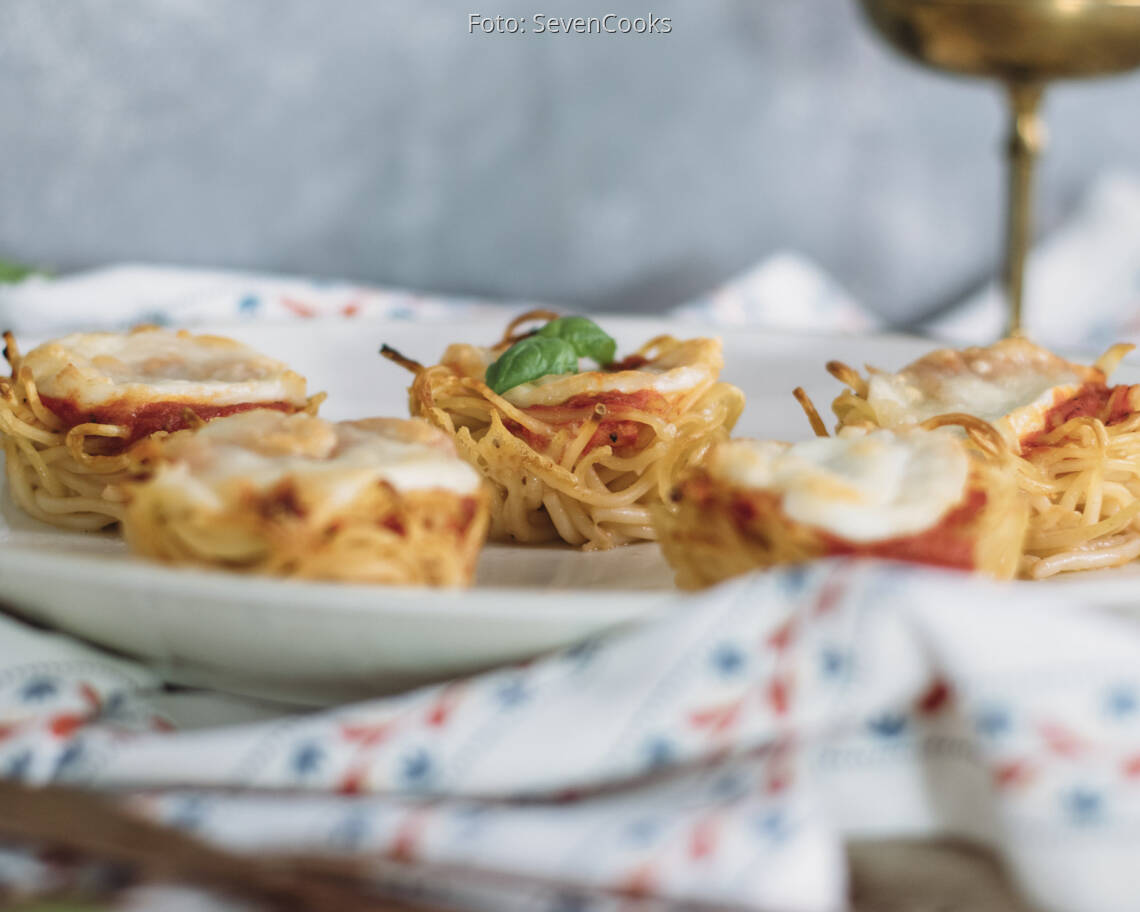 Vegetarisches Rezept: Pasta Frittata Muffins 1