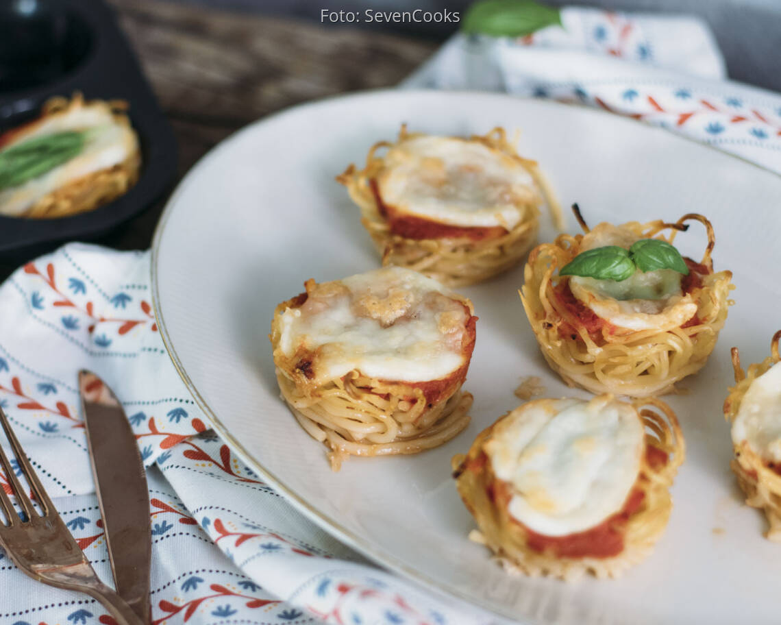 Vegetarisches Rezept: Pasta Frittata Muffins 2