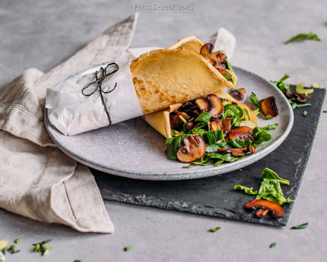 Vegetarisches Rezept: Pfannkuchen Wraps 1
