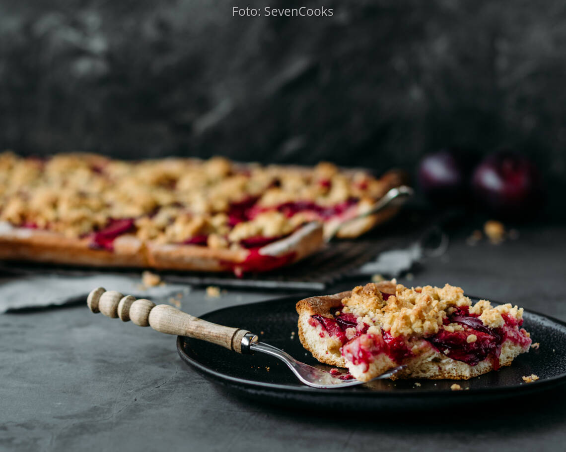Vegetarisches Rezept: Pflaumenkuchen vom Blech