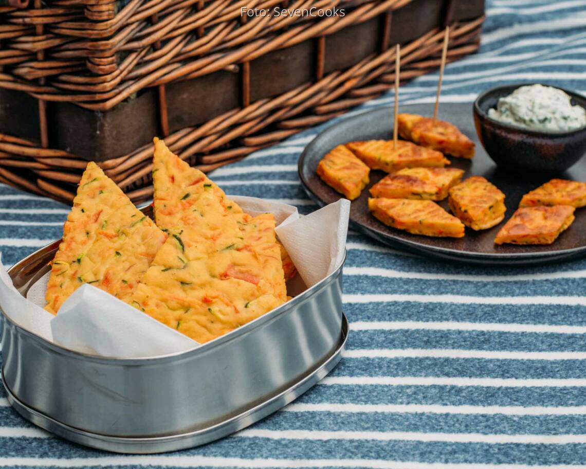 Vegetarisches Rezept: Picknick-Pfannkuchen-Rauten 1