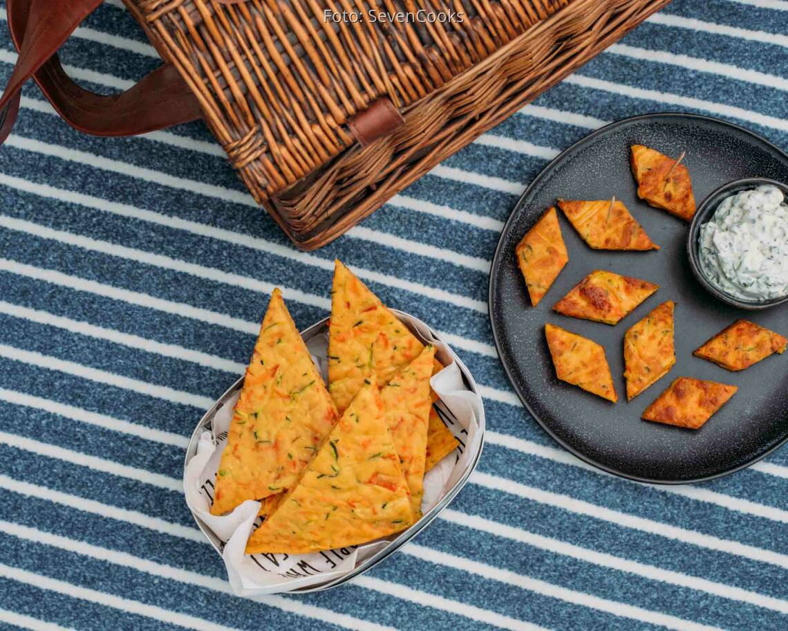 Vegetarisches Rezept: Picknick-Pfannkuchen-Rauten 2