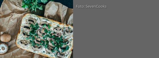 Rezeptbild für "Pilzflammkuchen"