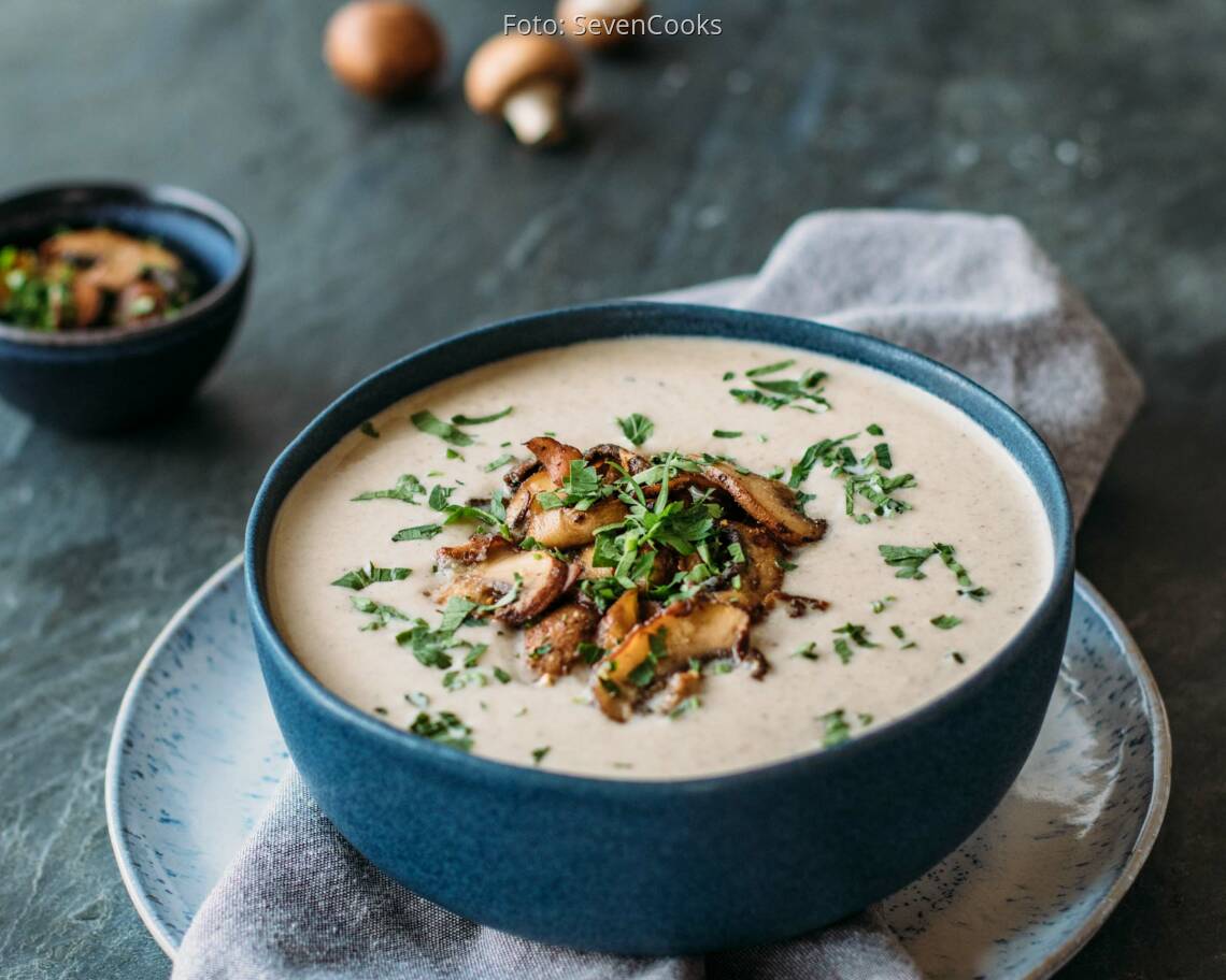 Vegetarisches Rezept: Pilzrahmsuppe 1