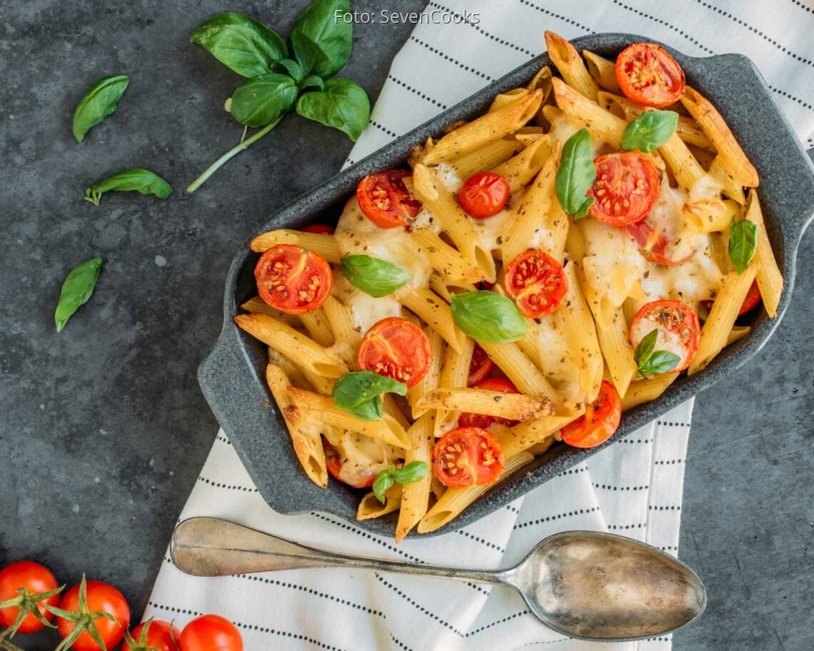 Vegetarisches Rezept: Pizza Nudeln 2