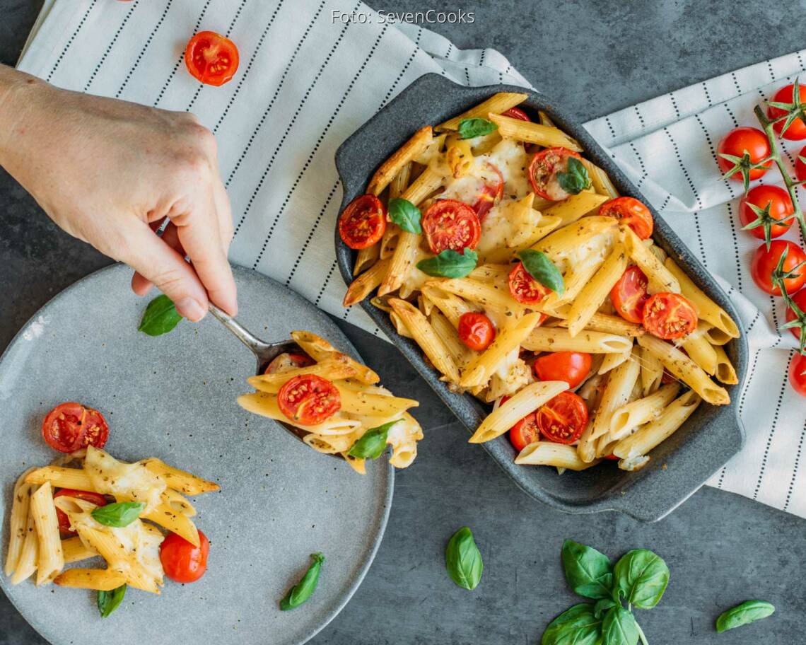 Vegetarisches Rezept: Pizza Nudeln 3