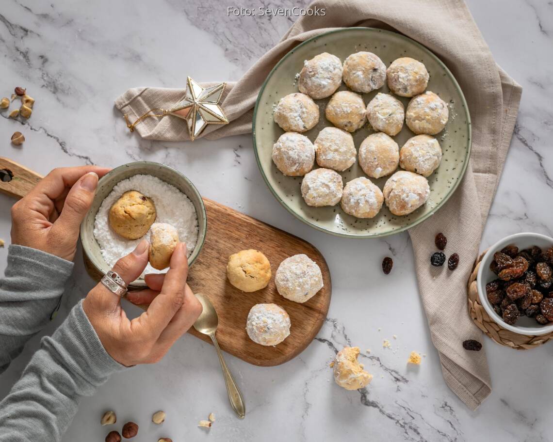 Vegetarisches Rezept: Quarkstollen Bites