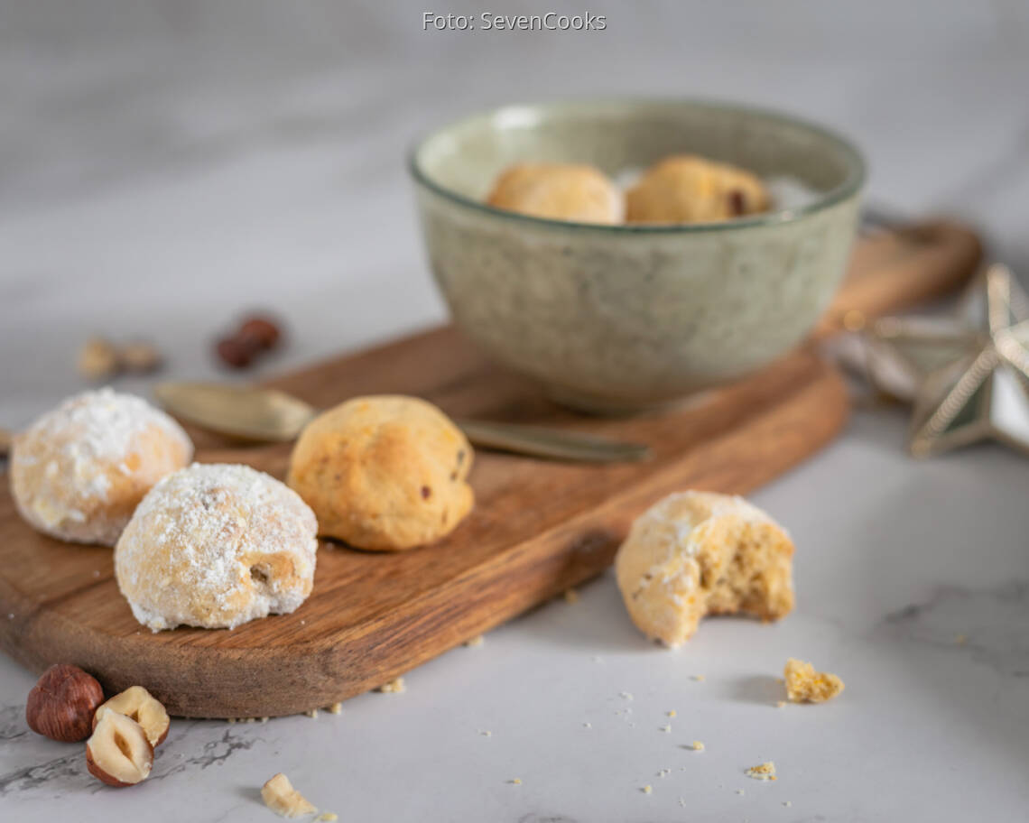 Vegetarisches Rezept: Quarkstollen Bites