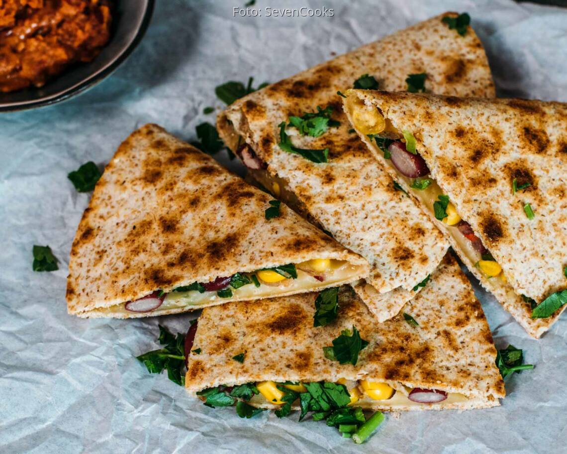 Vegetarisches Rezept: Quesadillas mit Gemüse 1