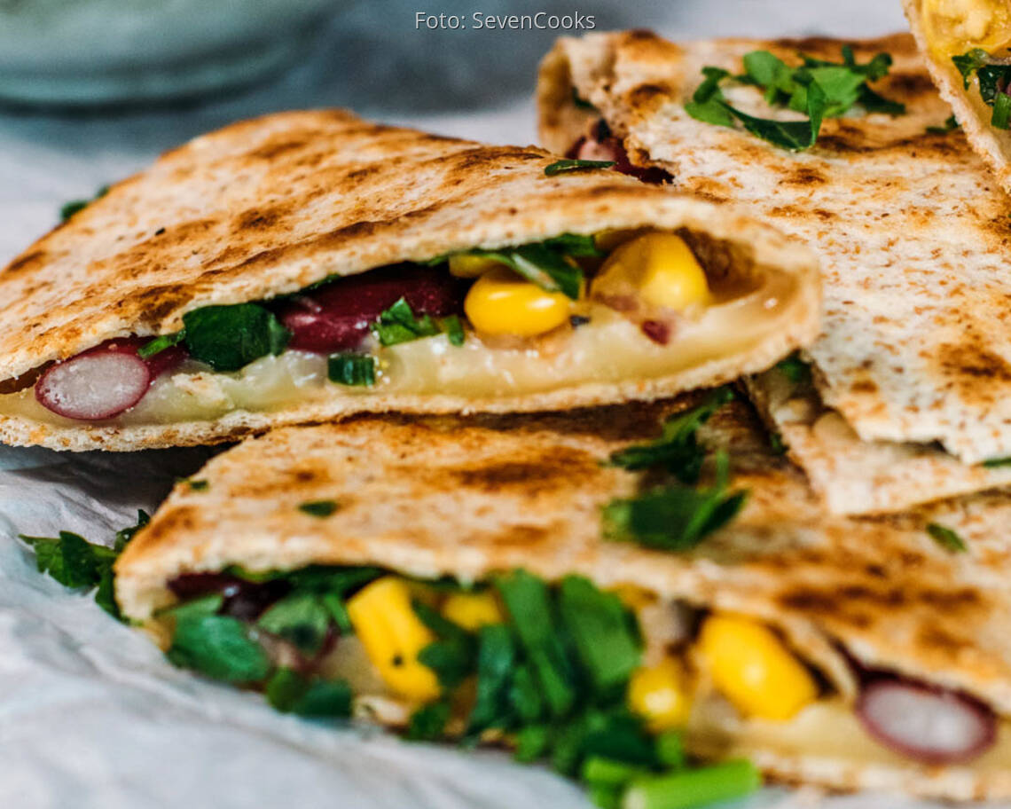 Vegetarisches Rezept: Quesadillas mit Gemüse 3