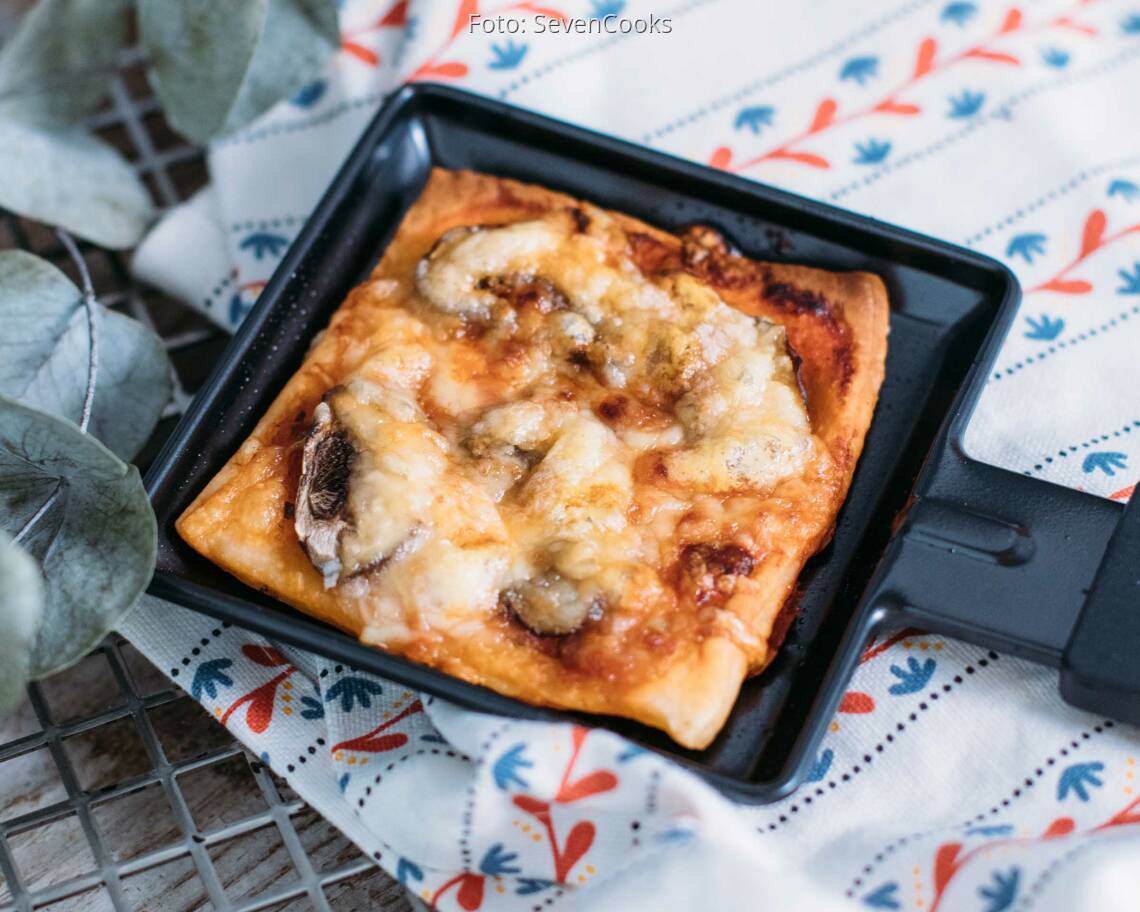 Vegetarisches Rezept: Raclette Pizza
