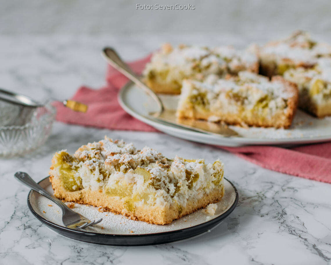 Vegetarisches Rezept: Rhabarber-Kokos-Kuchen 1