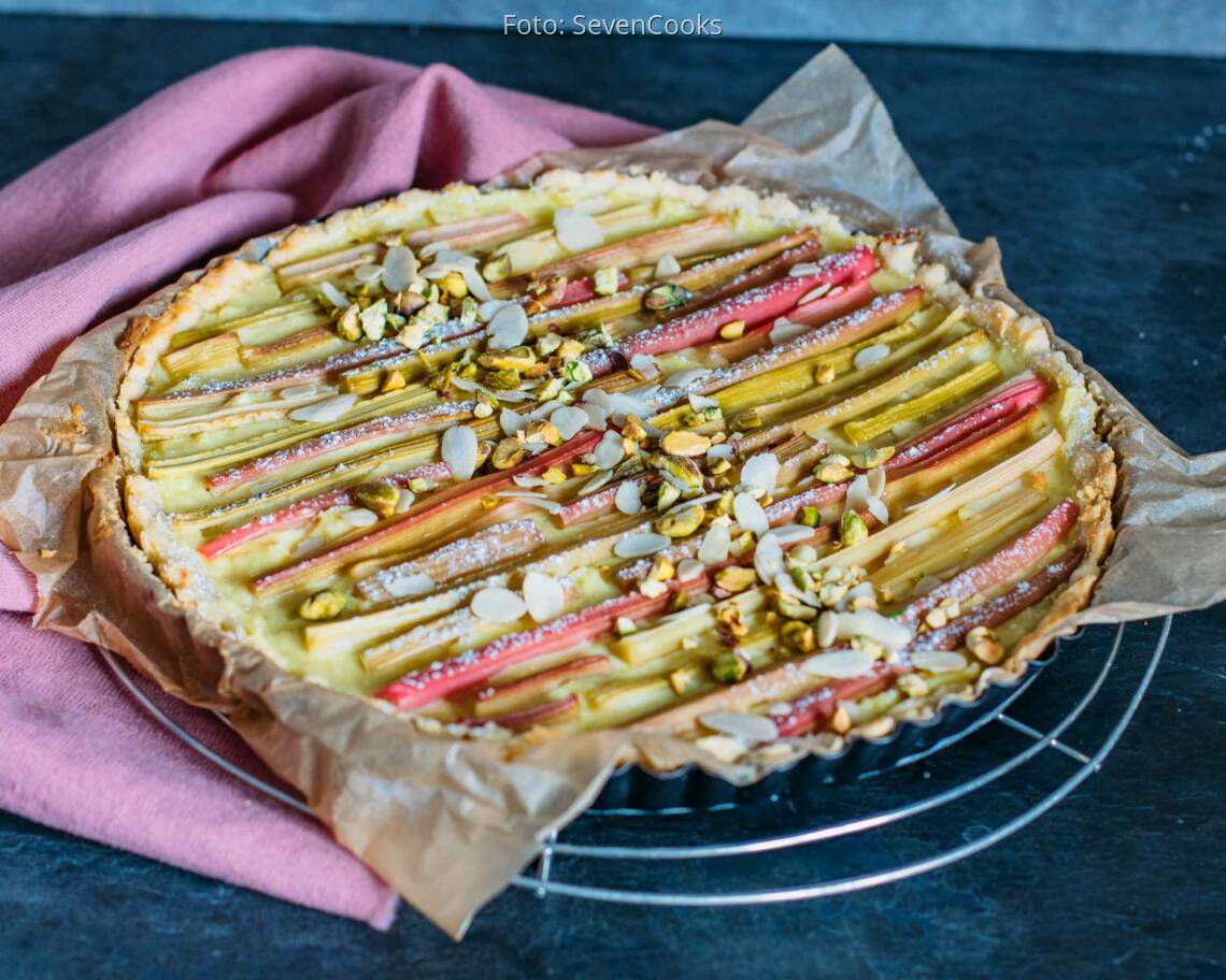Vegetarisches Rezept: Rhabarbertarte_1
