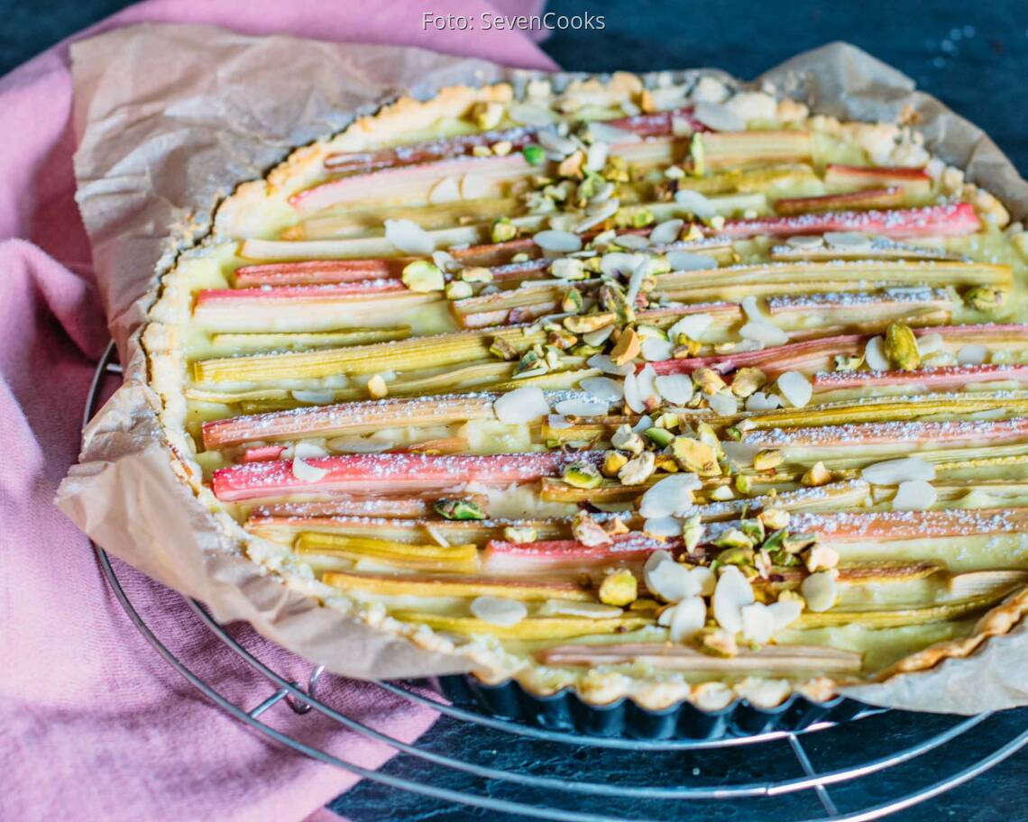 Vegetarisches Rezept: Rhabarbertarte_3