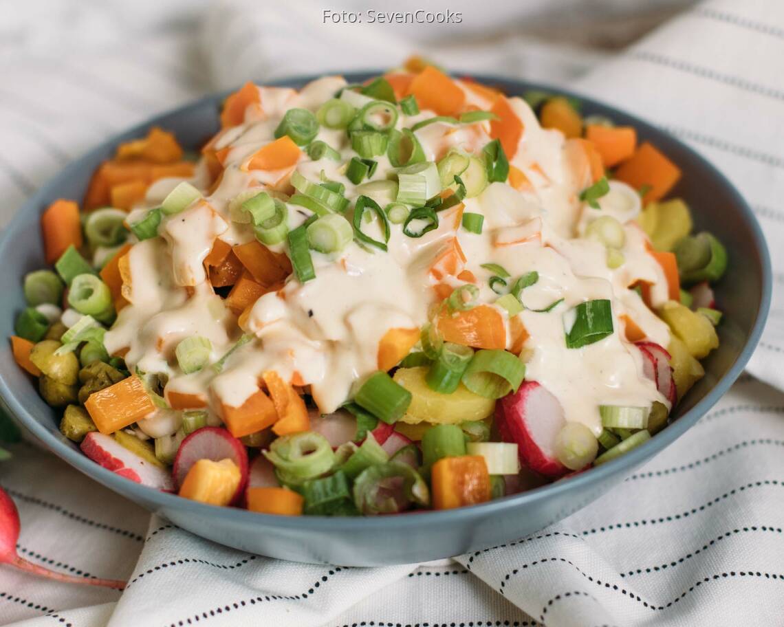 Vegetarisches Rezept: Rheinisch-westfälischer-Kartoffelsalat_1