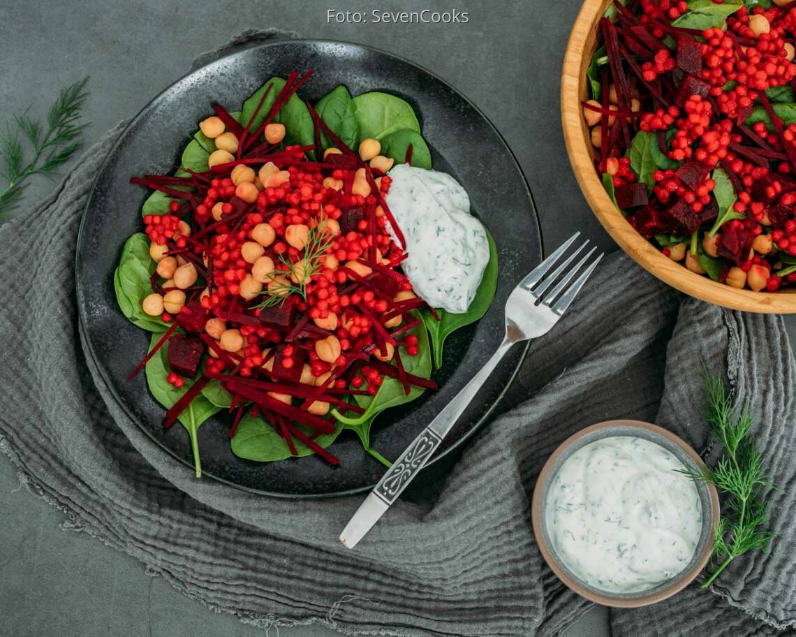 Vegetarisches Rezept: Rote Bete Couscous Salat
