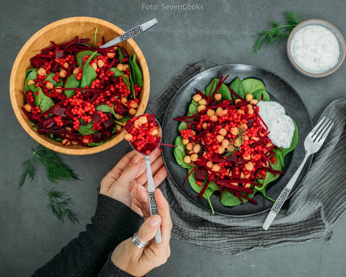 Vegetarisches Rezept: Rote Bete Couscous Salat