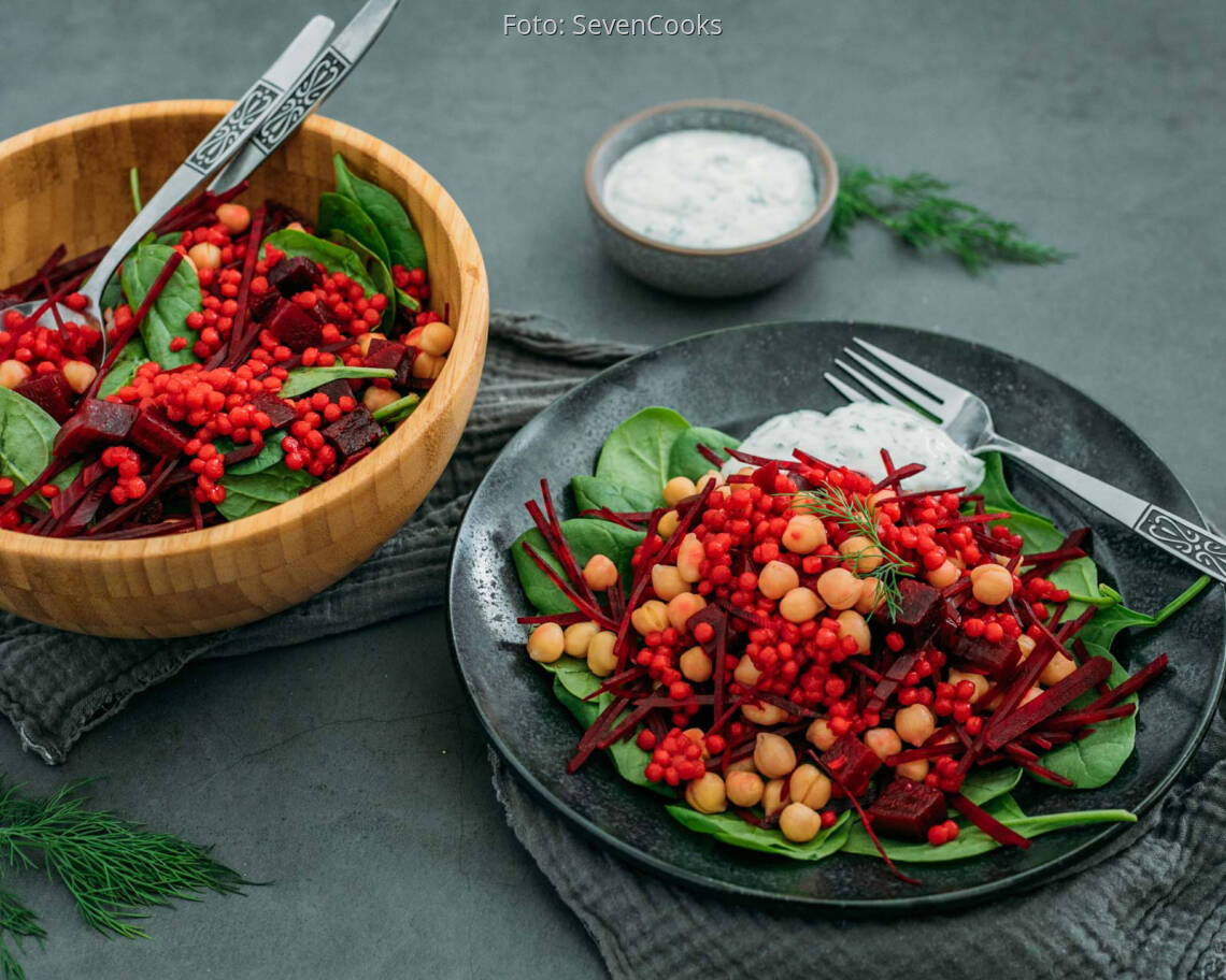 Vegetarisches Rezept: Rote Bete Couscous Salat