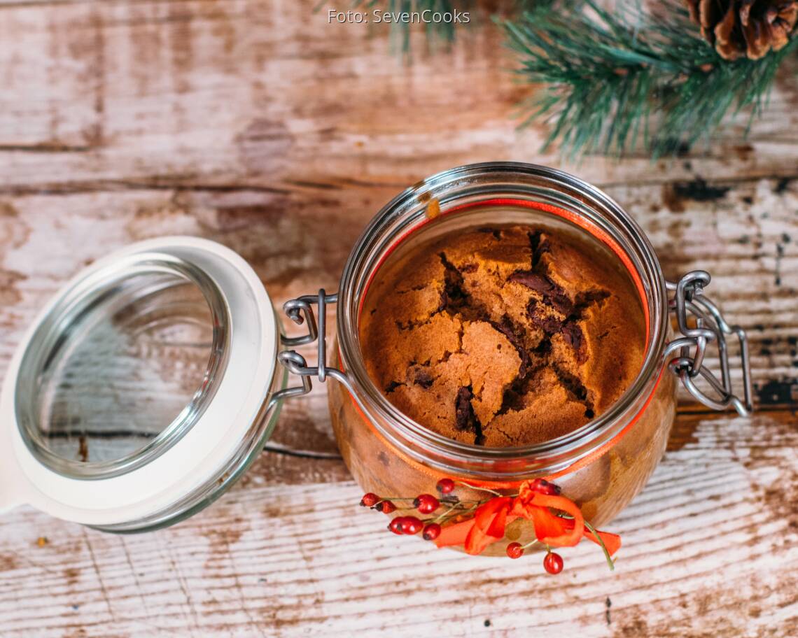 Vegetarisches Rezept: Rotwein-Schoko-Kuchen im Glas 2