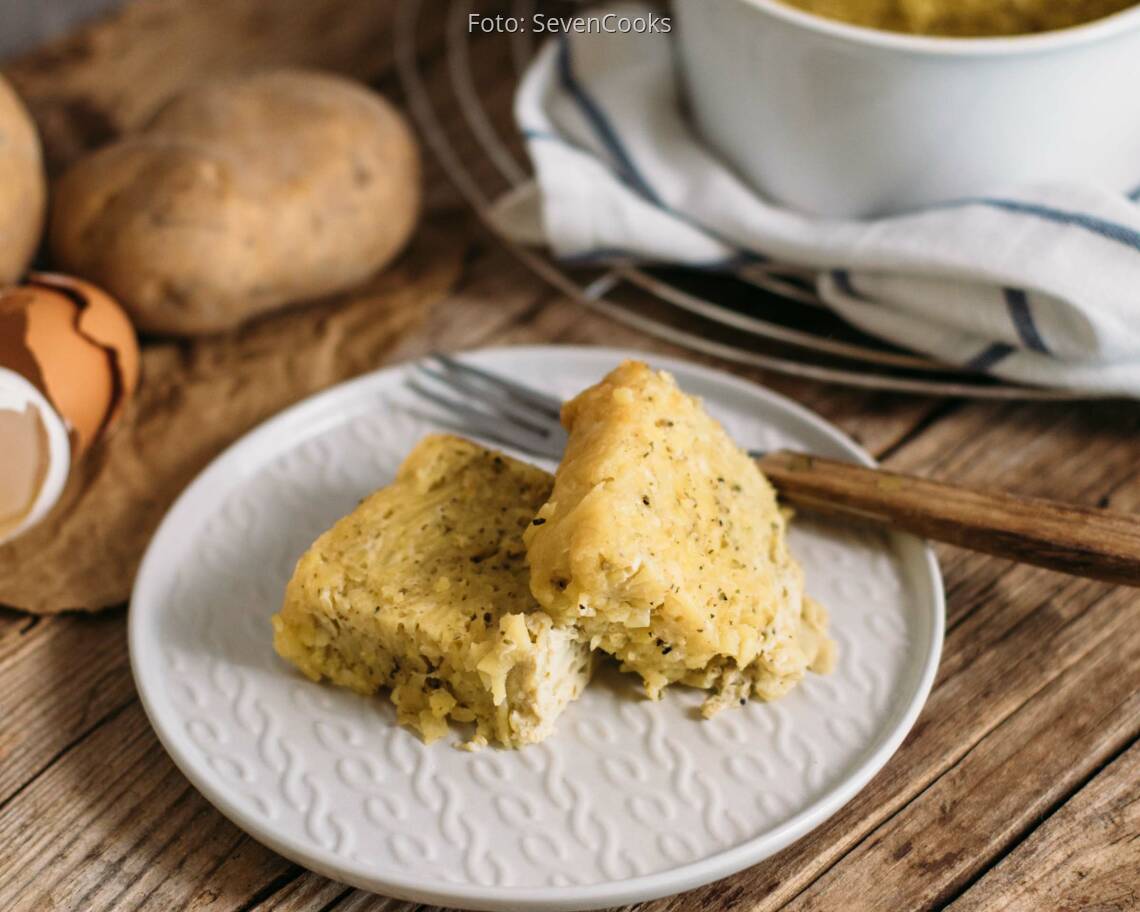 Vegetarisches Rezept: Rösti-Auflauf mit Ei_2