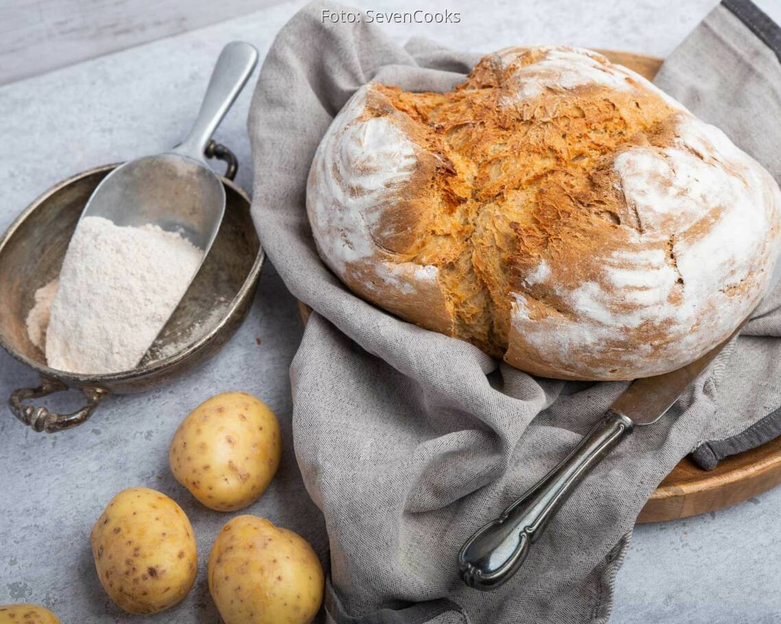 Vegetarisches Rezept: Rustikales Kartoffelbrot 2