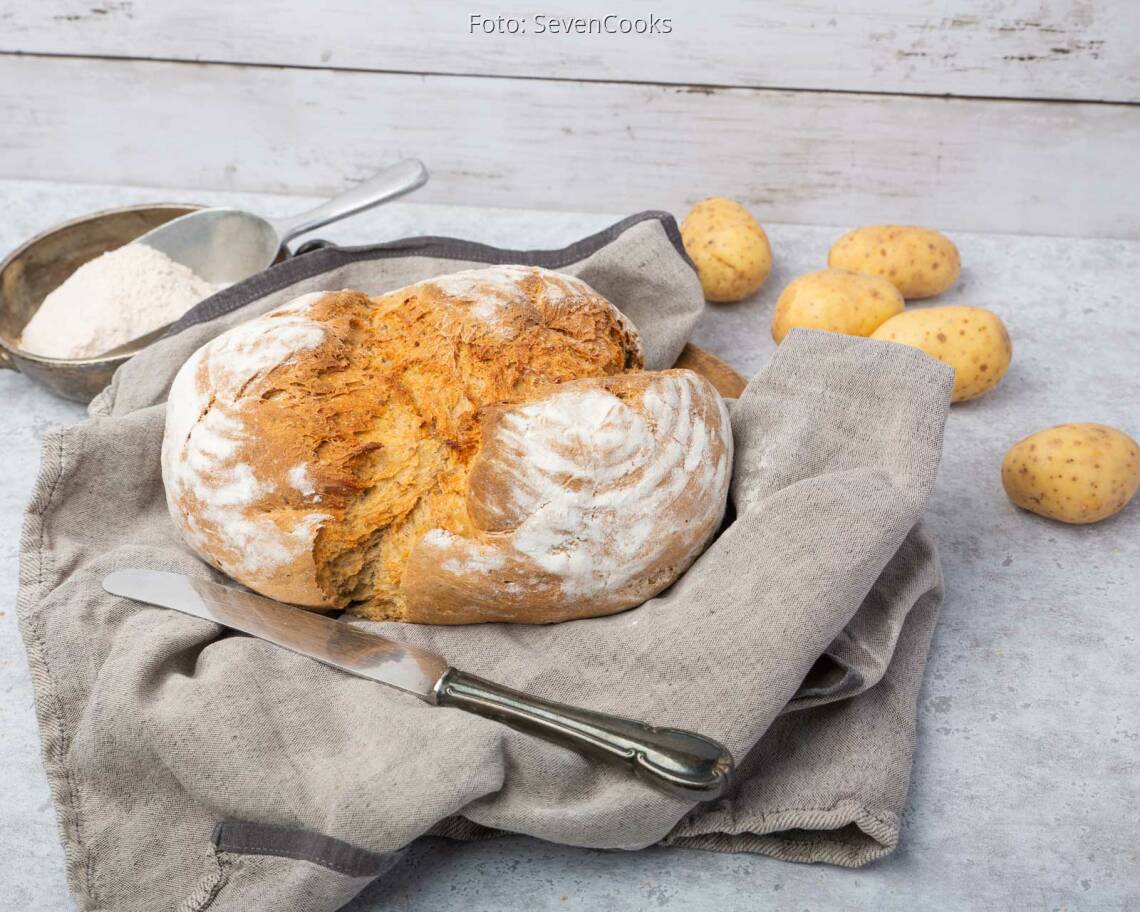 Vegetarisches Rezept: Rustikales Kartoffelbrot 3