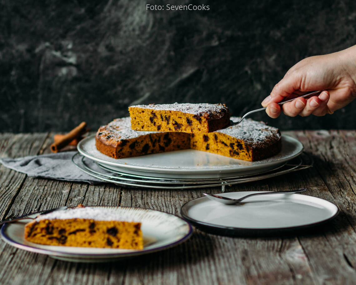 Vegetarisches Rezept: Saftiger Kürbiskuchen 1