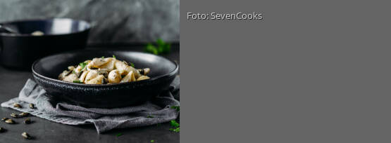 Rezeptbild für "Schnelle Ricotta-Kürbiskern-Pasta"