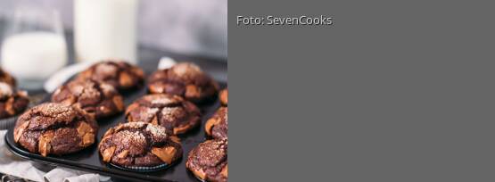 Rezeptbild für "Schnelle Schokomuffins aus Weihnachtsmännern"