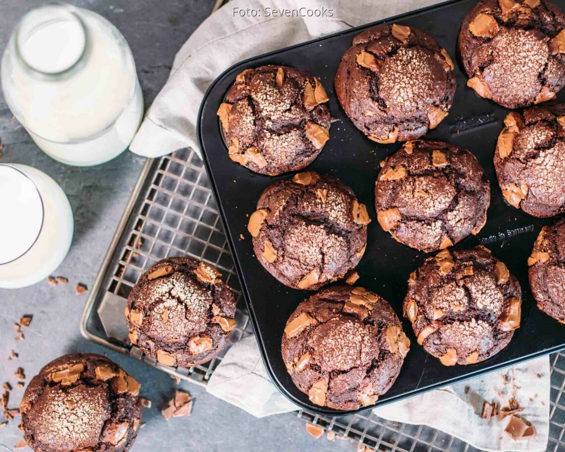 Vegetarisches Rezept: Schnelle Schokomuffins aus Weihnachtsmännern 2