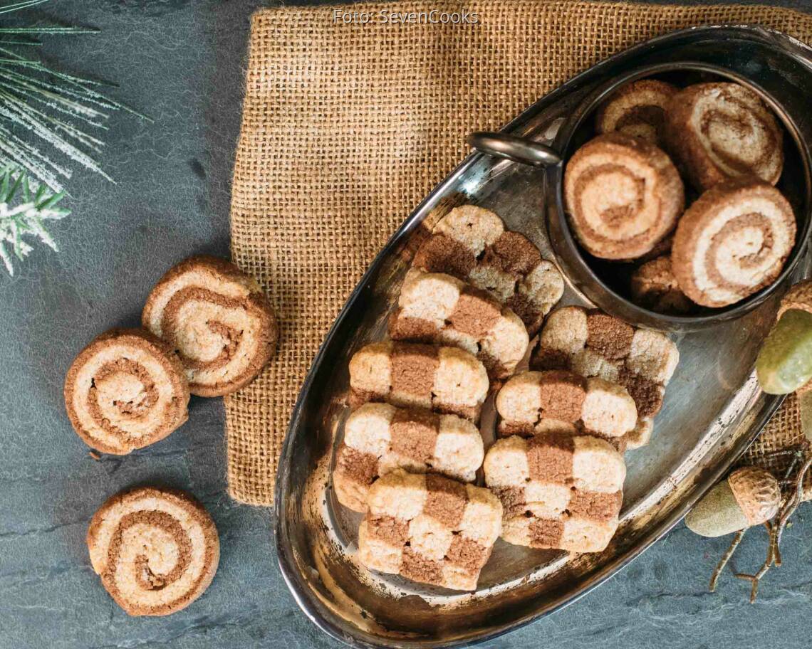 Fertiges Rezept: selbstgemachtes schwarz-weiß Gebäck