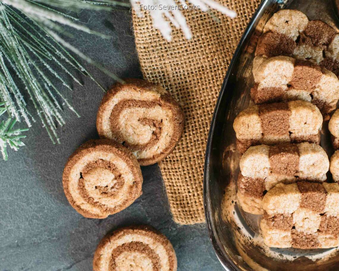 Fertiges Rezept: schwarz-weiß Gebäck selbstgebacken