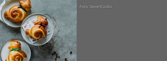 Rezeptbild für "Süße Hefe-Osterhasen"