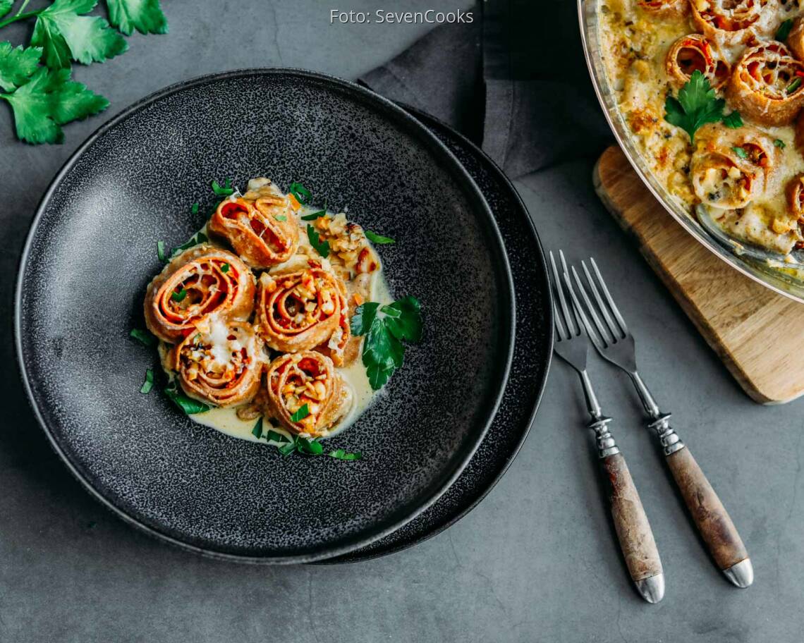 Vegetarisches Rezept: Selbstgemachte Nudelschnecken 3