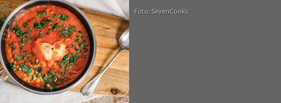 Rezeptbild für "Shakshuka mit pochiertem Ei"