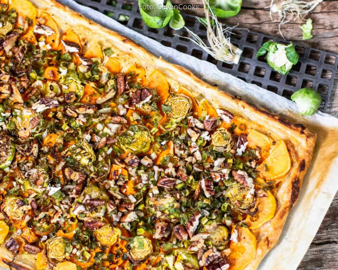 Vegetarisches Rezept: Süßkartoffel-Blätterteig-Tarte 2