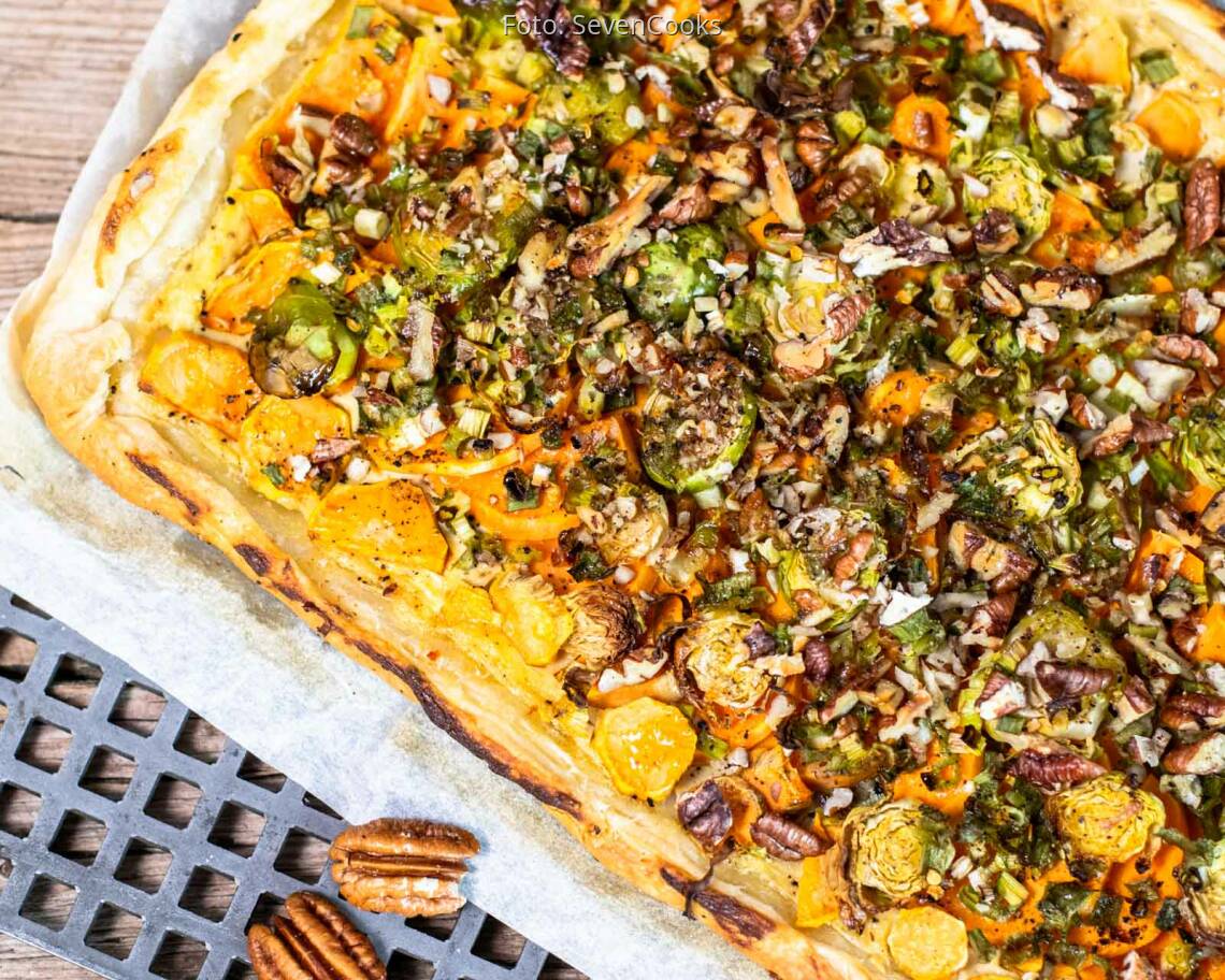 Vegetarisches Rezept: Süßkartoffel-Blätterteig-Tarte 3