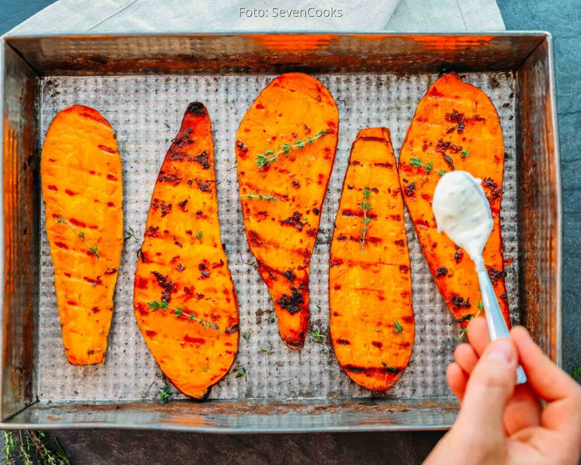 Vegetarisches Rezept: Süßkartoffeln vom Grill 1