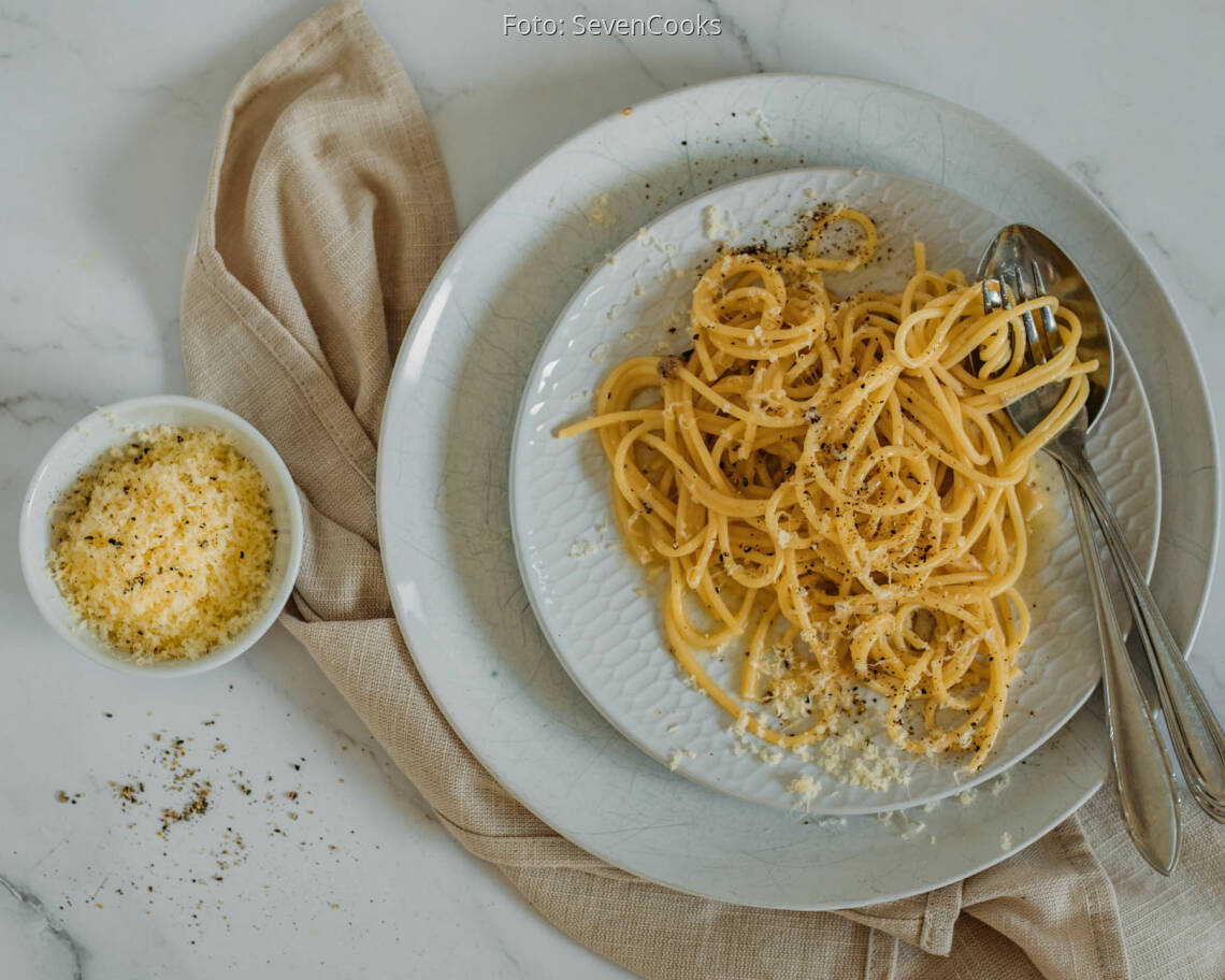 Vegetarisches Rezept: Spaghetti Cacio e Pepe 2