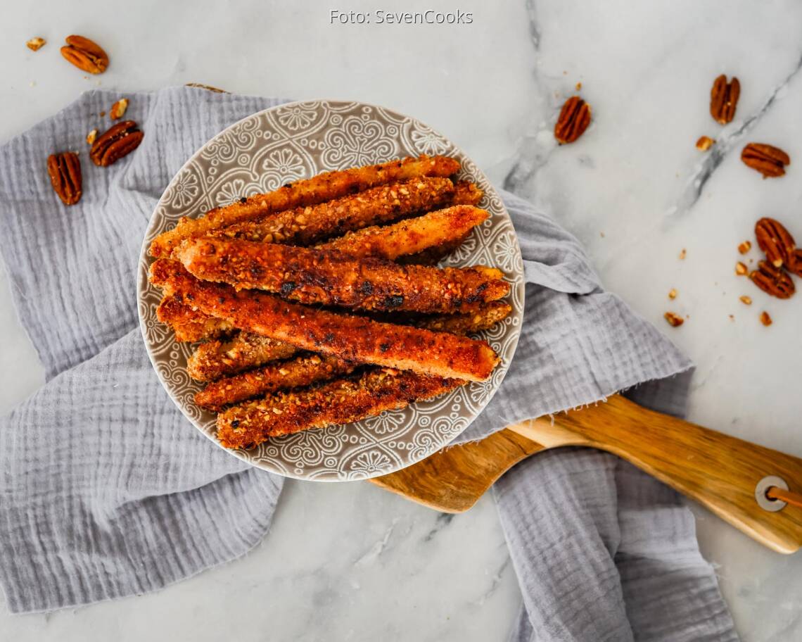 Vegetarisches Rezept: Spargel im Pekannussmantel 1