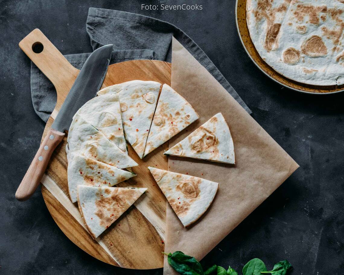 Vegetarisches Rezept: Spinat Quesadillas
