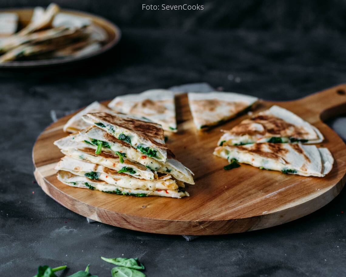Vegetarisches Rezept: Spinat Quesadillas