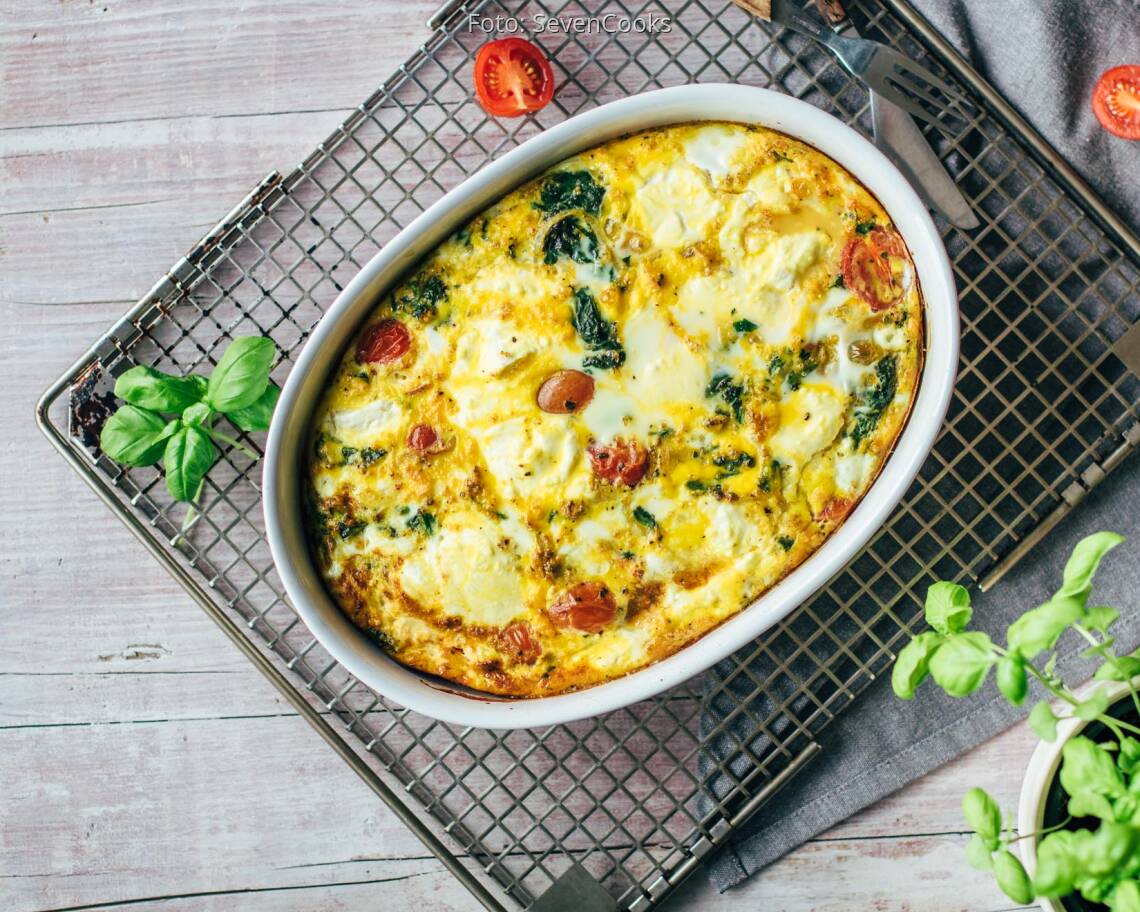 Vegetarisches Rezept: Spinat-Tomaten-Frittata_1